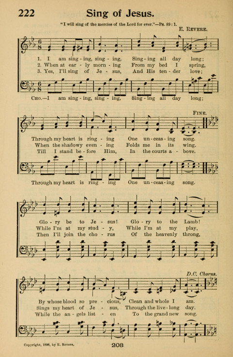 Hymnal for Primary Classes: a collection of hymns and tunes, recitations and exercises, being a manual for primary Sunday-schools (With Tunes)) page 210