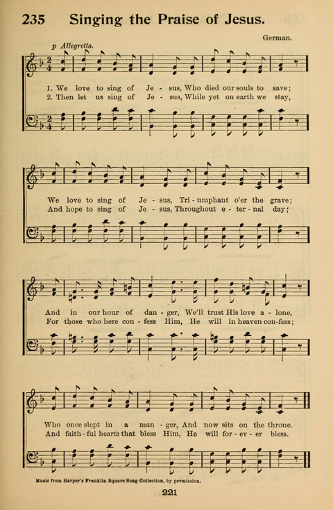 Hymnal for Primary Classes: a collection of hymns and tunes, recitations and exercises, being a manual for primary Sunday-schools (With Tunes)) page 223