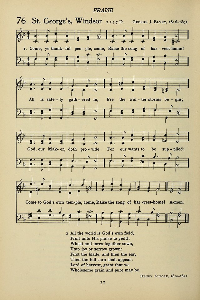 Hymns for Schools and Colleges page 72