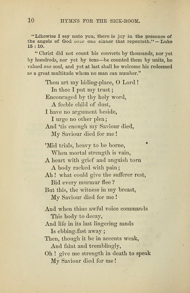 Hymns for the Sick-Room page 10