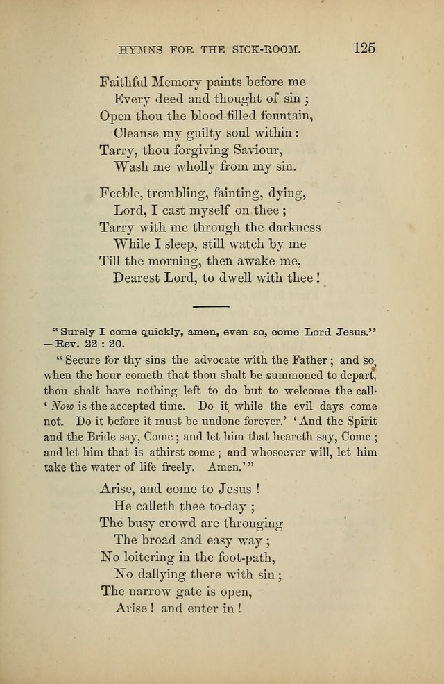 Hymns for the Sick-Room page 125