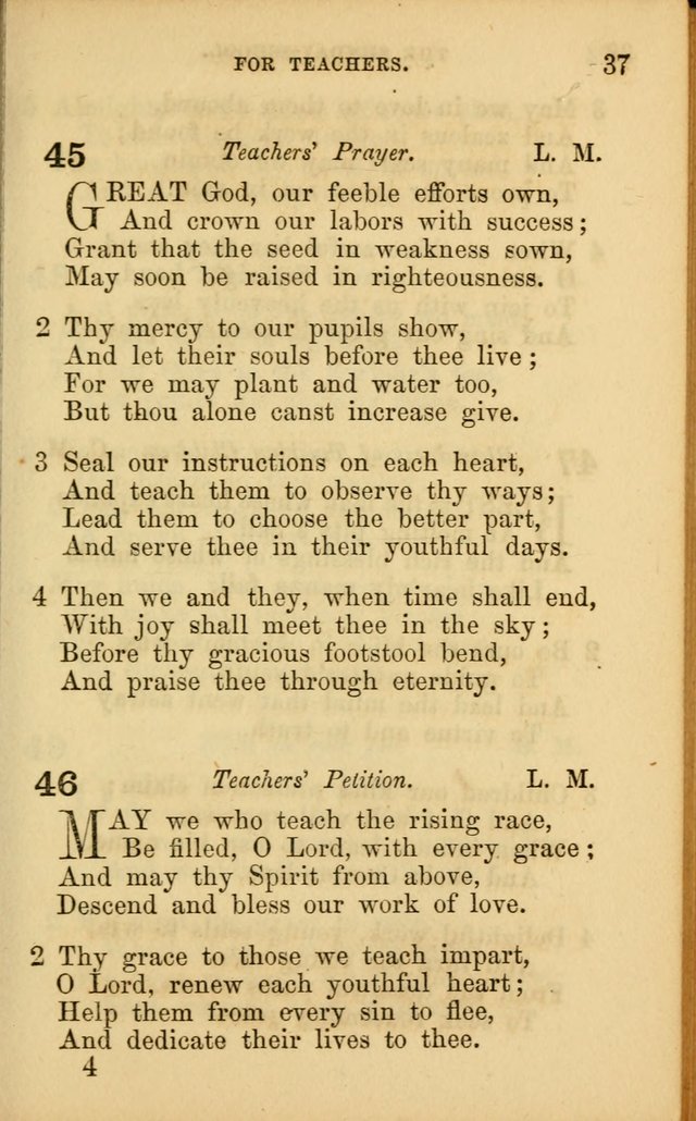 Hymns for Sunday Schools page 37