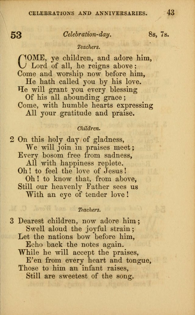 Hymns for Sunday Schools page 43
