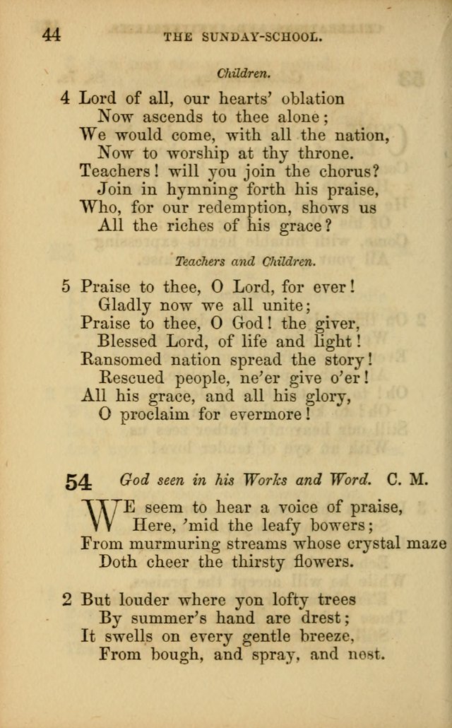 Hymns for Sunday Schools page 44