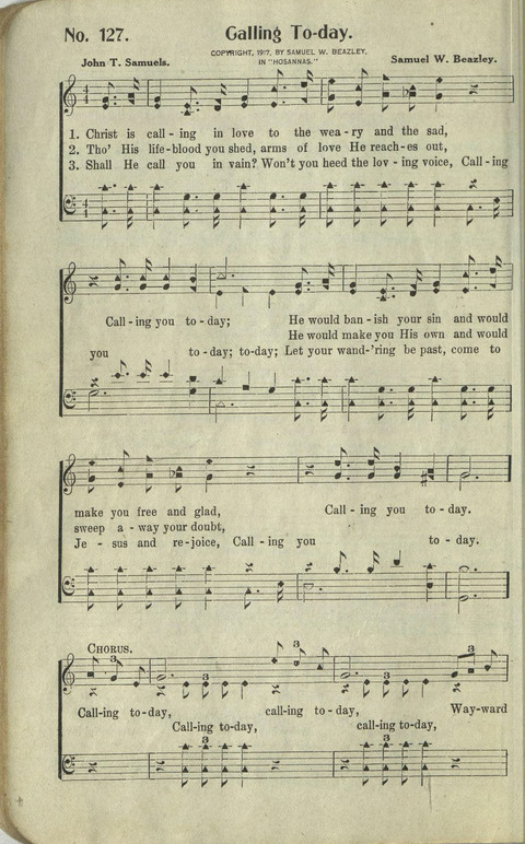 Hosannas: for Sunday Schools, conventions, etc., and generatl use in Christian work and worship page 132