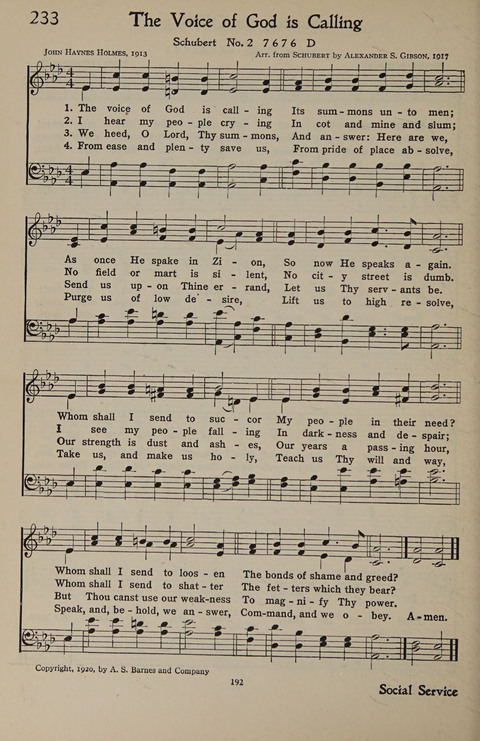 The Hymnal for Young People page 192