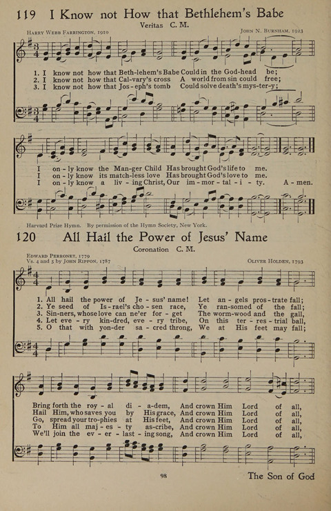 The Hymnal for Young People page 98