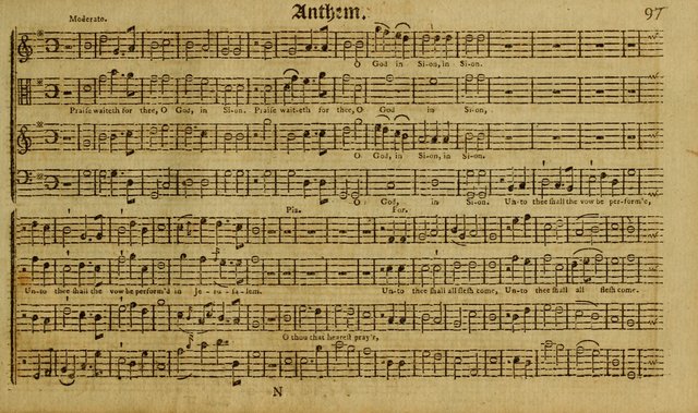 Harmonia Americana: containing a concise introduction to the grounds of music; with a variety of airs, suitable fore divine worship and the use of musical societies; consisting of three and four parts page 102