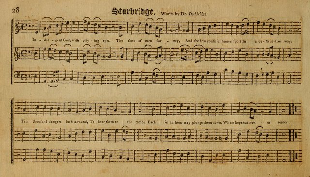 Harmonia Americana: containing a concise introduction to the grounds of music; with a variety of airs, suitable fore divine worship and the use of musical societies; consisting of three and four parts page 33