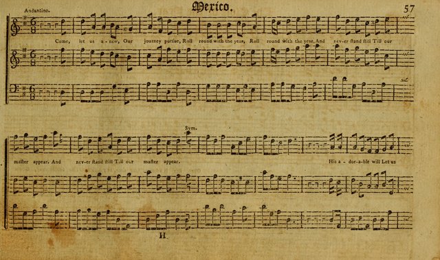 Harmonia Americana: containing a concise introduction to the grounds of music; with a variety of airs, suitable fore divine worship and the use of musical societies; consisting of three and four parts page 62