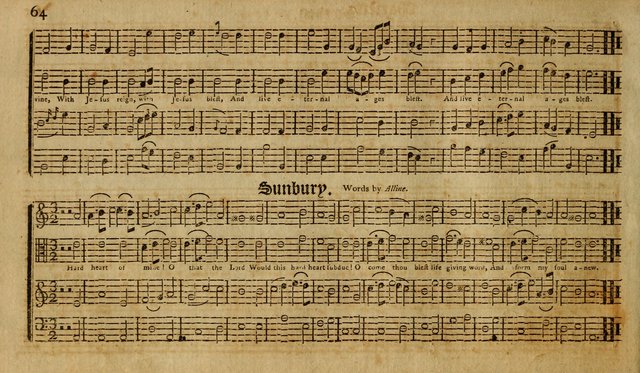 Harmonia Americana: containing a concise introduction to the grounds of music; with a variety of airs, suitable fore divine worship and the use of musical societies; consisting of three and four parts page 69