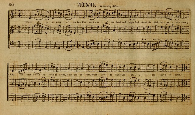 Harmonia Americana: containing a concise introduction to the grounds of music; with a variety of airs, suitable fore divine worship and the use of musical societies; consisting of three and four parts page 91