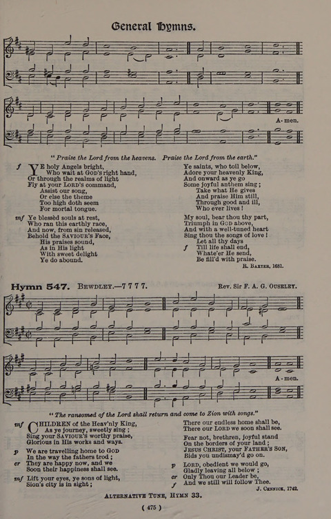 Hymns Ancient and Modern (Standard ed.) page 475