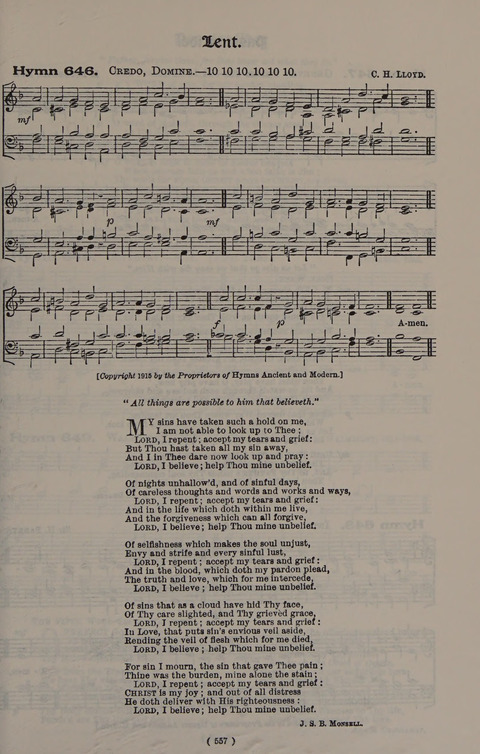 Hymns Ancient and Modern (Standard ed.) page 557
