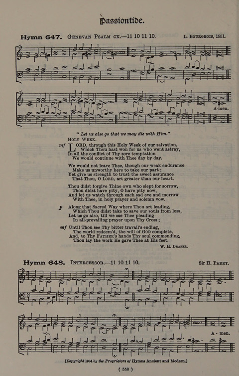 Hymns Ancient and Modern (Standard ed.) page 558