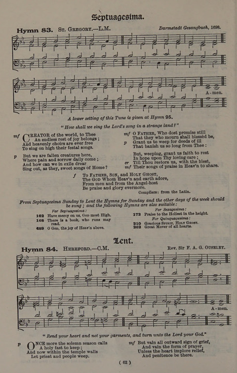 Hymns Ancient and Modern (Standard ed.) page 62