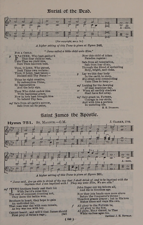 Hymns Ancient and Modern (Standard ed.) page 649