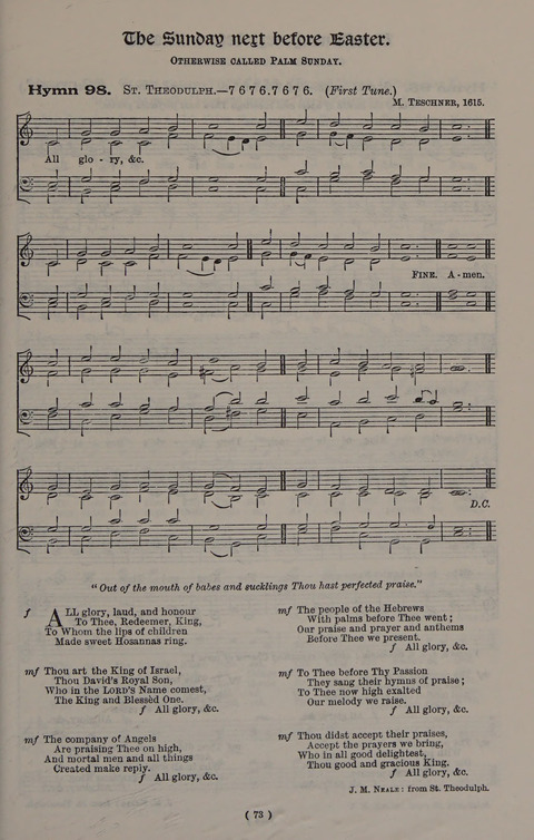 Hymns Ancient and Modern (Standard ed.) page 73