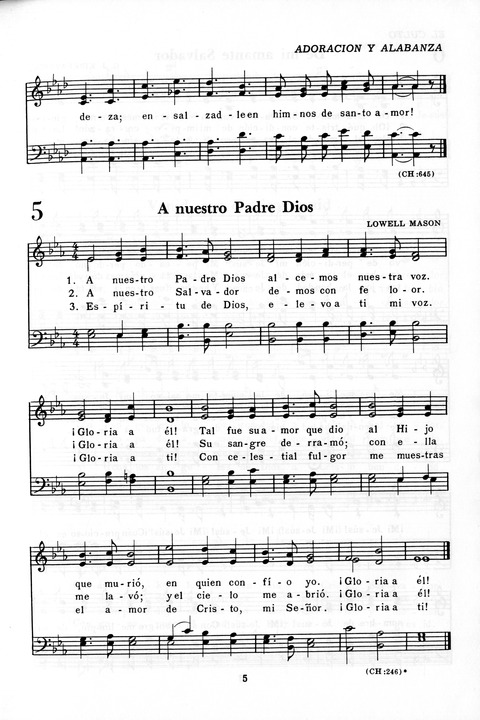 Himnario Adventista: para uso en el culto divino page 5