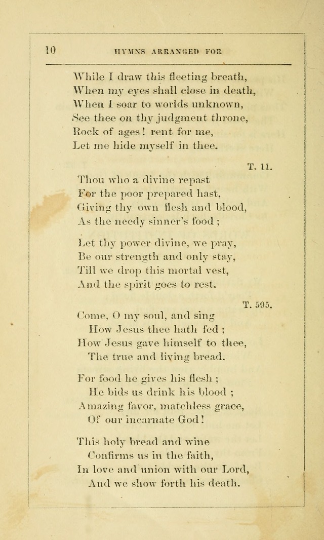 Hymns Arranged for the Communion Service of the Church of the United Brethren page 10