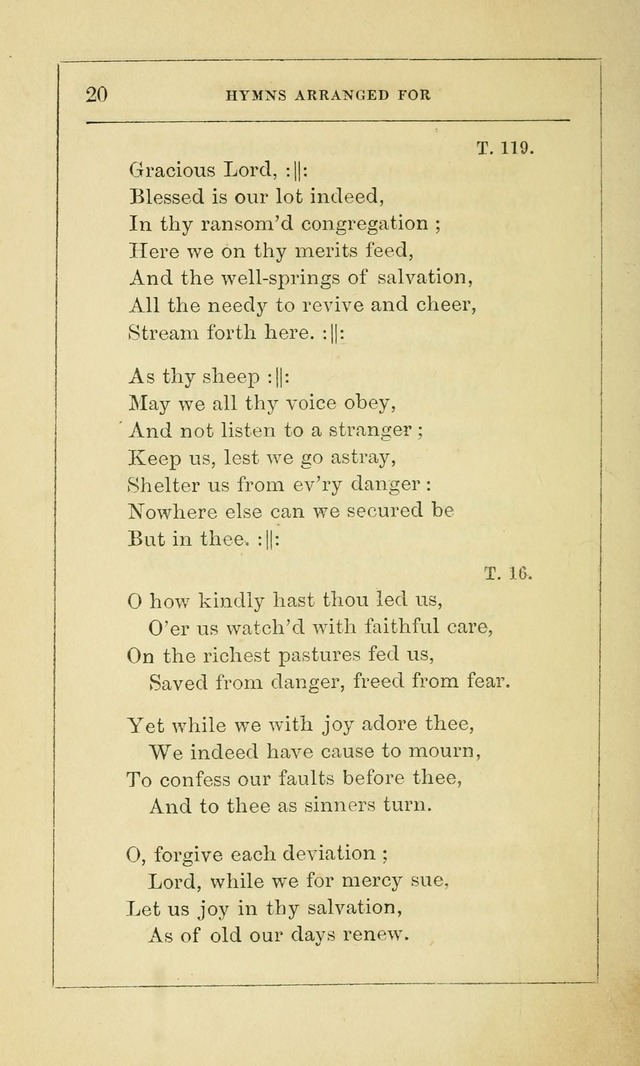 Hymns Arranged for the Communion Service of the Church of the United Brethren page 20