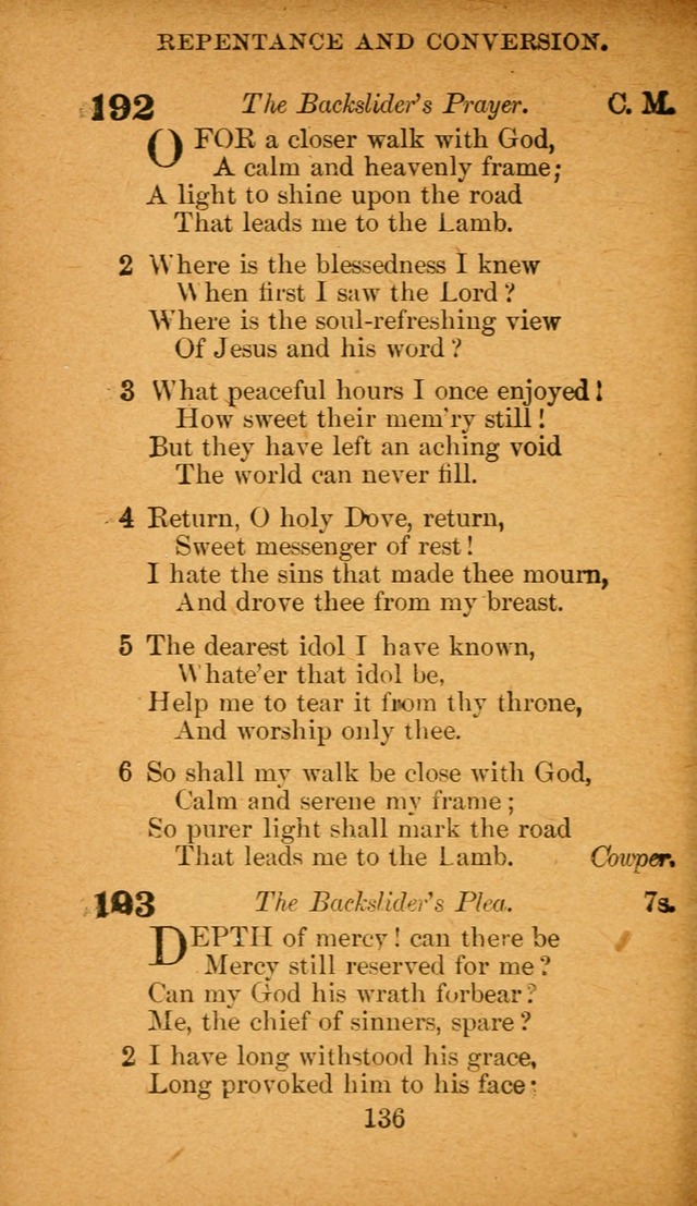 Hymnal: adapted to the doctrines and usages of the African Methodist Episcopal Church. Revised Edition page 140