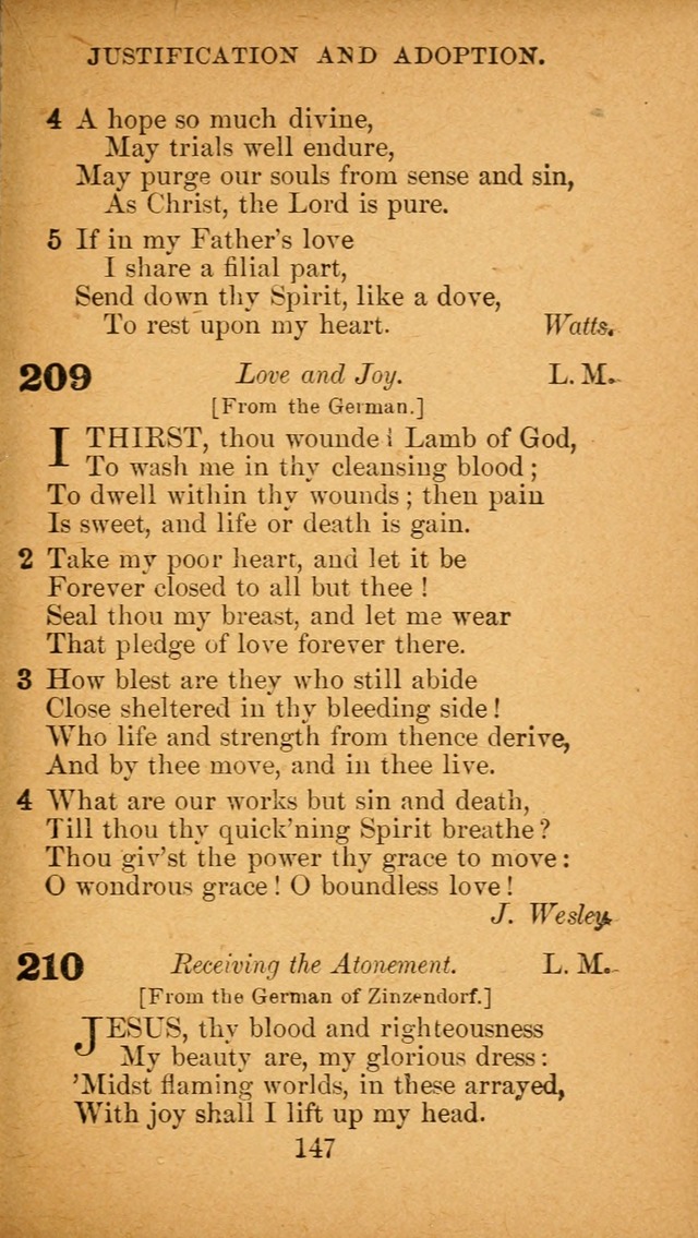 Hymnal: adapted to the doctrines and usages of the African Methodist Episcopal Church. Revised Edition page 151