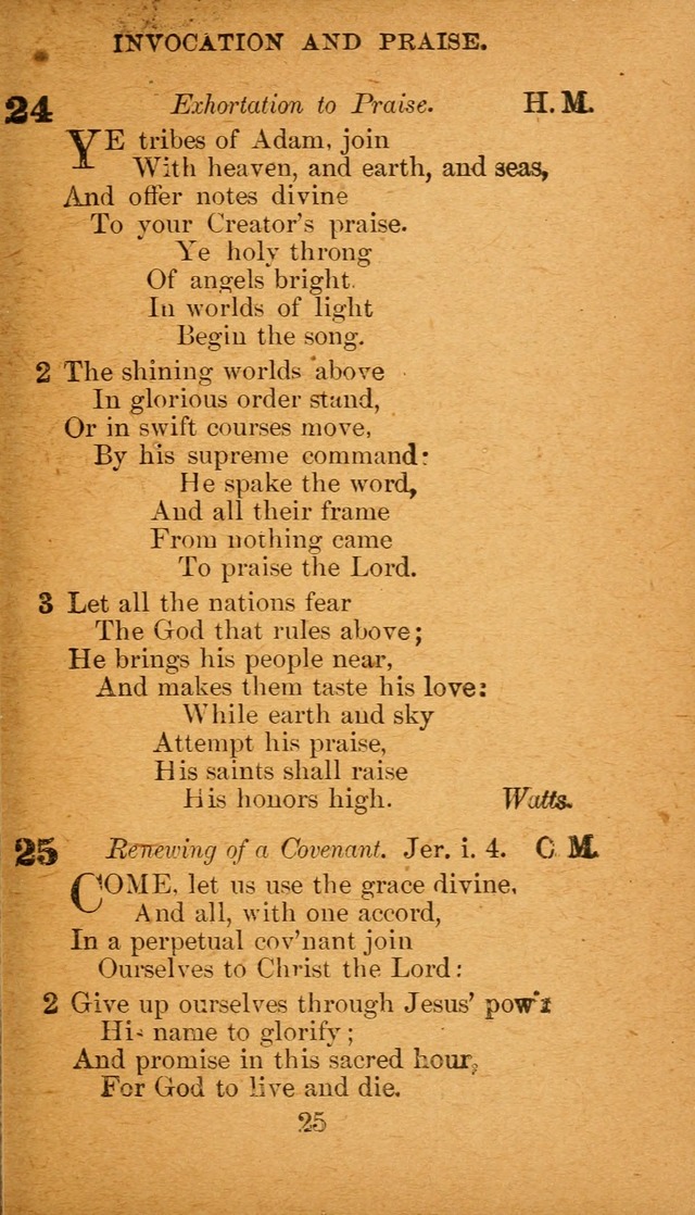 Hymnal: adapted to the doctrines and usages of the African Methodist Episcopal Church. Revised Edition page 25