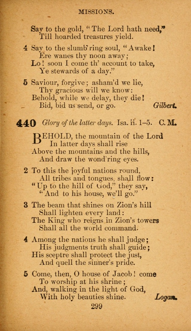 Hymnal: adapted to the doctrines and usages of the African Methodist Episcopal Church. Revised Edition page 307