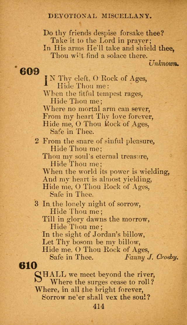 Hymnal: adapted to the doctrines and usages of the African Methodist Episcopal Church. Revised Edition page 422