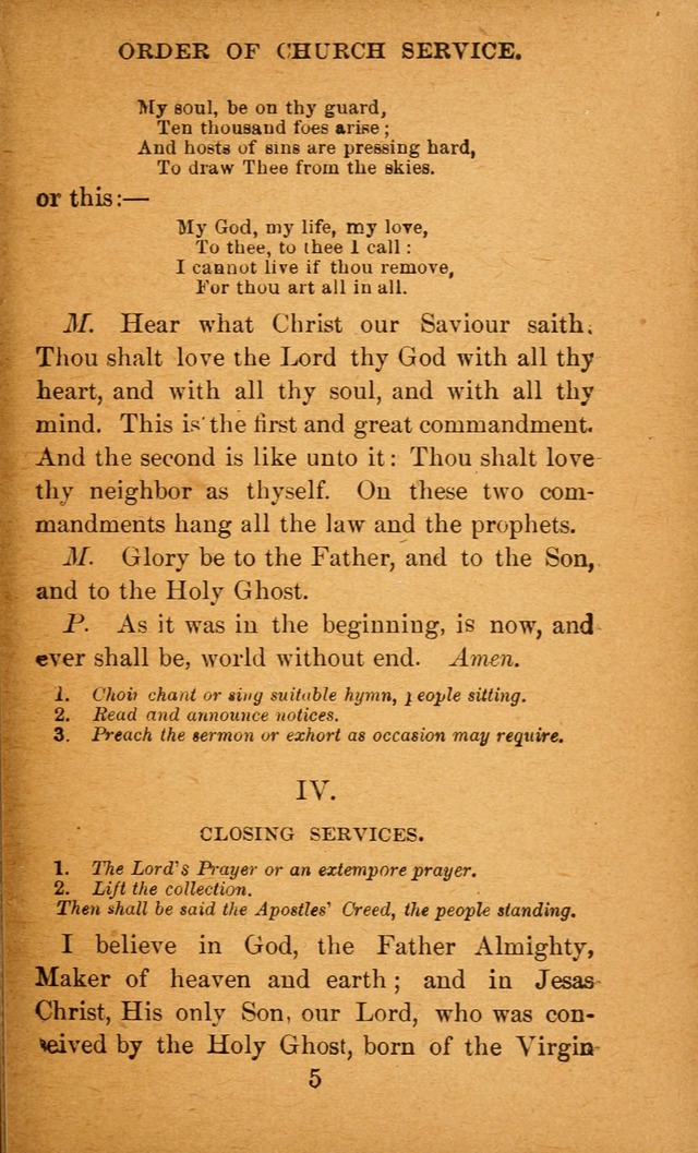 Hymnal: adapted to the doctrines and usages of the African Methodist Episcopal Church. Revised Edition page 5