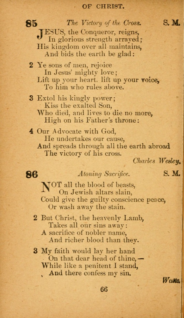 Hymnal: adapted to the doctrines and usages of the African Methodist Episcopal Church. Revised Edition page 68