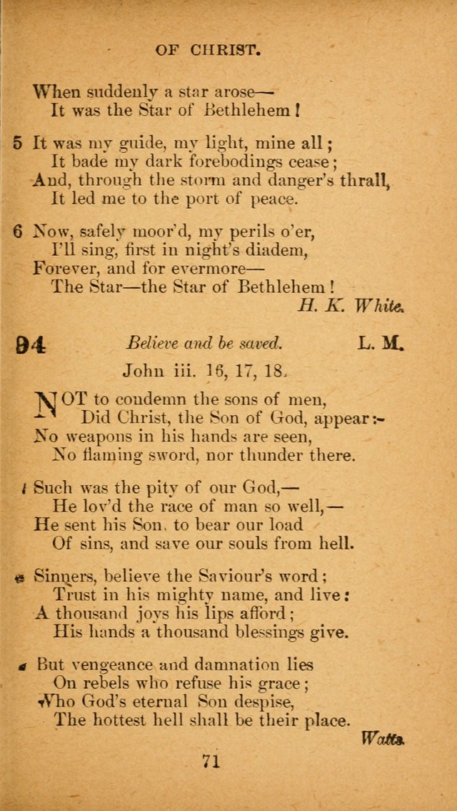 Hymnal: adapted to the doctrines and usages of the African Methodist Episcopal Church. Revised Edition page 75
