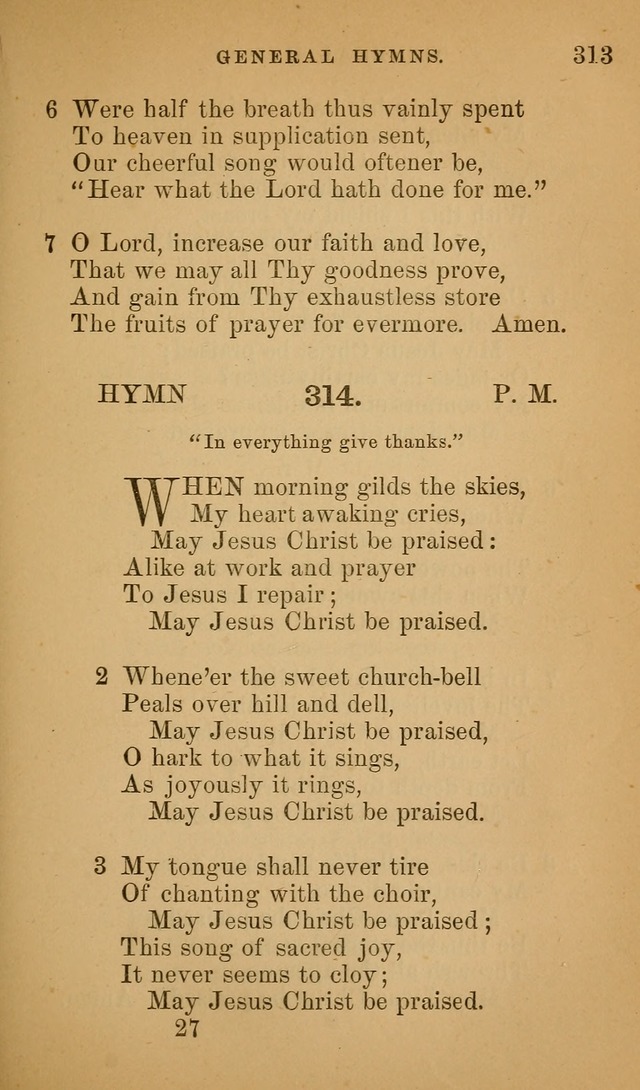 Hymns ancient and modern: for use in the services of the church, with accompanying unes page 316