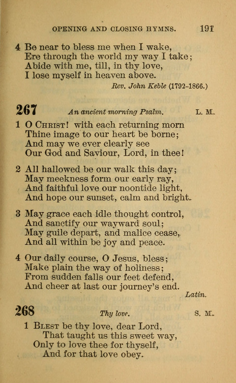 Hymns of the Ages: for Public and Social Worship, Approved and Recommended ... by the General Assembly of the Presbyterian Church in the U.S. (Second ed.) page 191