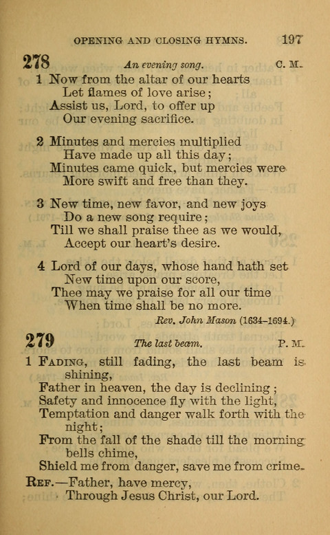 Hymns of the Ages: for Public and Social Worship, Approved and Recommended ... by the General Assembly of the Presbyterian Church in the U.S. (Second ed.) page 197