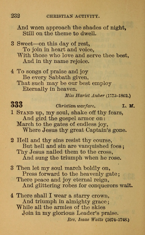 Hymns of the Ages: for Public and Social Worship, Approved and Recommended ... by the General Assembly of the Presbyterian Church in the U.S. (Second ed.) page 232