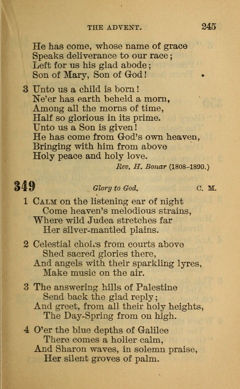Hymns of the Ages: for Public and Social Worship, Approved and Recommended ... by the General Assembly of the Presbyterian Church in the U.S. (Second ed.) page 245