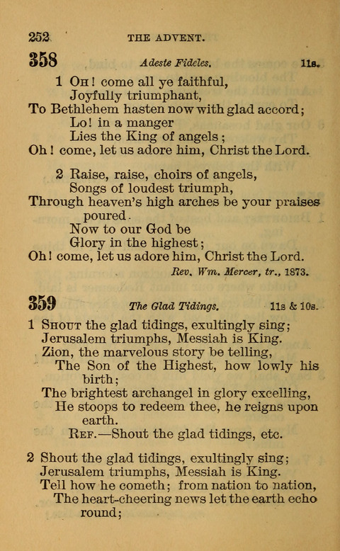 Hymns of the Ages: for Public and Social Worship, Approved and Recommended ... by the General Assembly of the Presbyterian Church in the U.S. (Second ed.) page 252