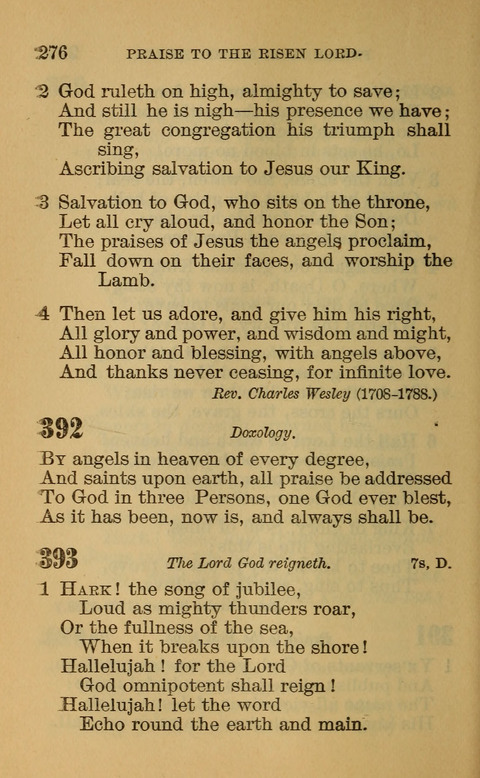 Hymns of the Ages: for Public and Social Worship, Approved and Recommended ... by the General Assembly of the Presbyterian Church in the U.S. (Second ed.) page 276