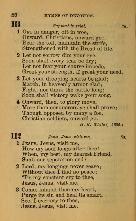 Hymns of the Ages: for Public and Social Worship, Approved and Recommended ... by the General Assembly of the Presbyterian Church in the U.S. (Second ed.) page 80