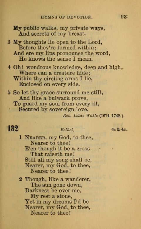 Hymns of the Ages: for Public and Social Worship, Approved and Recommended ... by the General Assembly of the Presbyterian Church in the U.S. (Second ed.) page 93