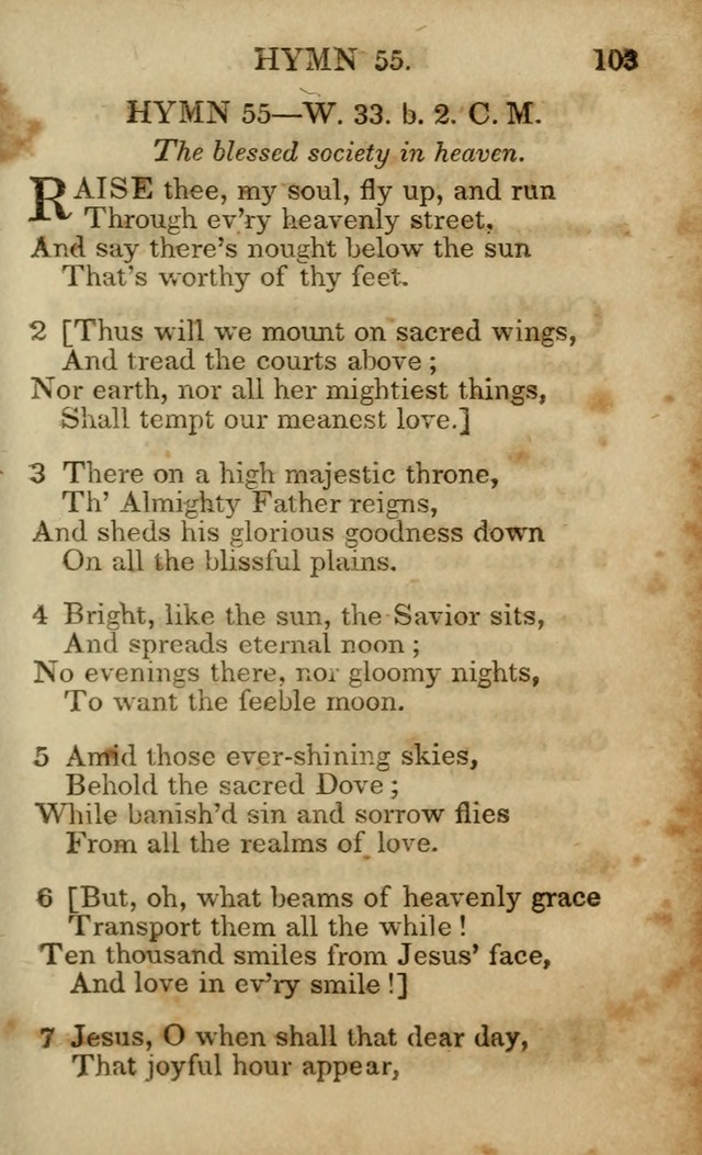 Hymns and Spiritual Songs, Original and Selected, for the Use of Christians. (5th ed.) page 113