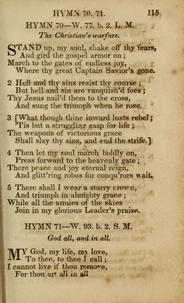 Hymns and Spiritual Songs, Original and Selected, for the Use of Christians. (5th ed.) page 125