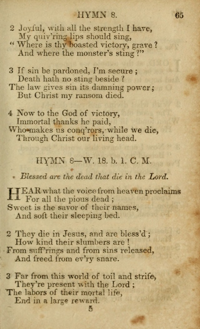 Hymns and Spiritual Songs, Original and Selected, for the Use of Christians. (5th ed.) page 65