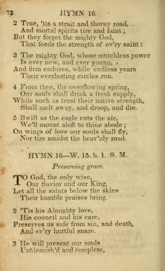 Hymns and Spiritual Songs, Original and Selected, for the Use of Christians. (5th ed.) page 72