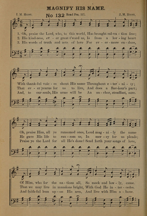 Harvest Bells Nos. 1, 2 and 3: Is filled with new and beautiful songs, suitable for churches, Sunday-schools, revivals and all religious meetings page 130