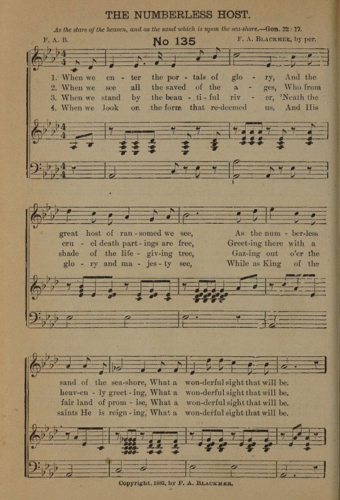 Harvest Bells Nos. 1, 2 and 3: Is filled with new and beautiful songs, suitable for churches, Sunday-schools, revivals and all religious meetings page 132