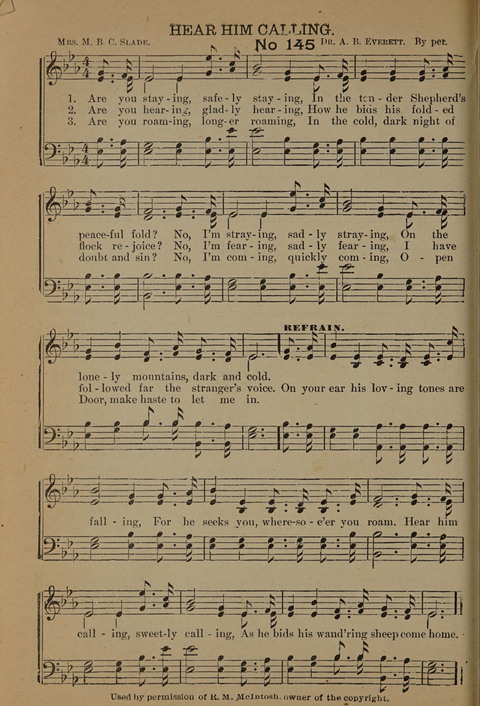 Harvest Bells Nos. 1, 2 and 3: Is filled with new and beautiful songs, suitable for churches, Sunday-schools, revivals and all religious meetings page 142