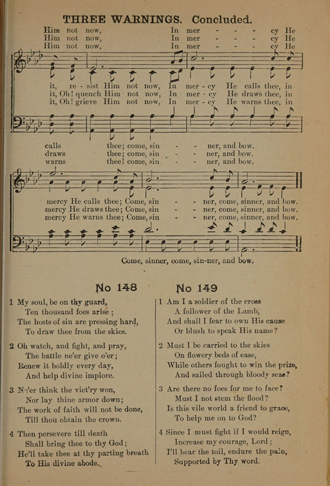 Harvest Bells Nos. 1, 2 and 3: Is filled with new and beautiful songs, suitable for churches, Sunday-schools, revivals and all religious meetings page 145